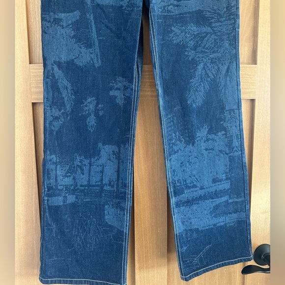 NWOT Lafayette 148 New York Postcards Laser Print York Denim Jeans 27​​ - Picture 3 of 13